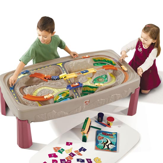 Deluxe Canyon Road Train & Track Table