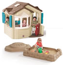 Click to View Product Details for Naturally Playful Welcome Home Playhouse & Sandbox Combo