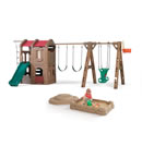 Click to View Product Details for Adventure Lodge Play Center with Glider and Sandbox Combo
