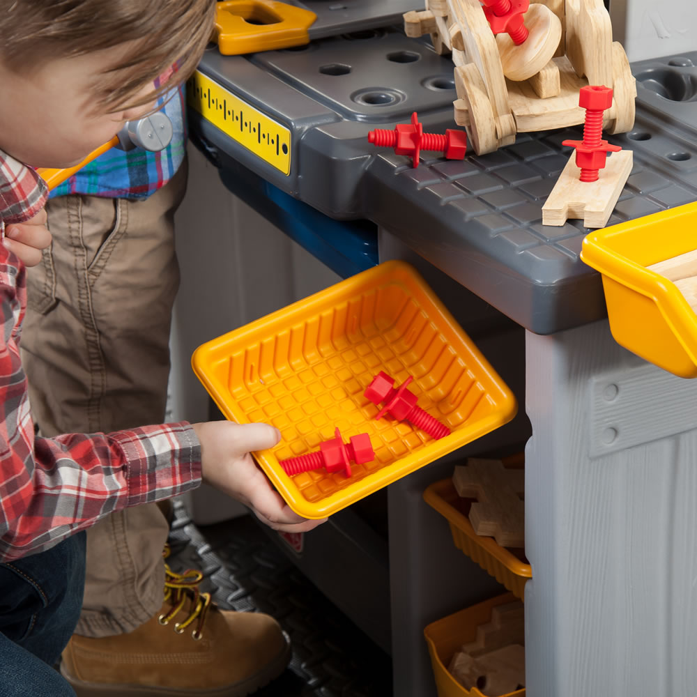 Just Like Home Handyman Workbench Kids Pretend Play Step2