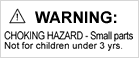 Warning: Choking hazard - small parts.  Not for children under 3 yrs.