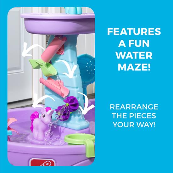 Rain Showers & Unicorns Water Table Kids Sand & Water Play Step2