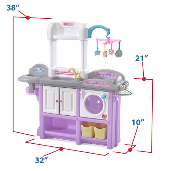 step2 love and care deluxe nursery doll furniture