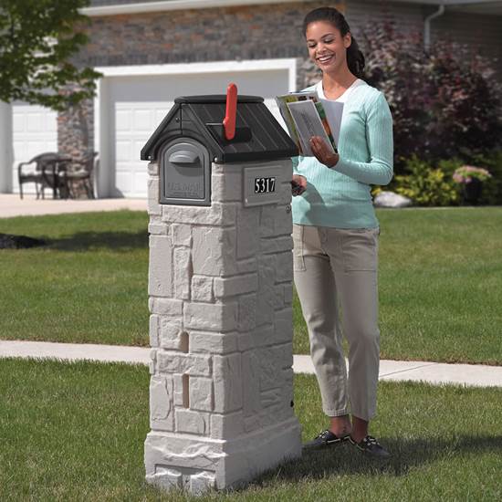 Custom faux brick mailbox Mailmaster Storemore Mailbox Step2 Custom faux brick mailbox Mailmaster Storemore Mailbox Step2