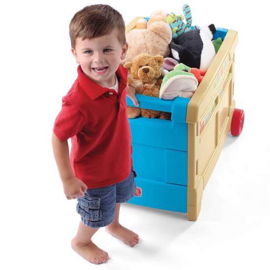 step2 toy box with shelf