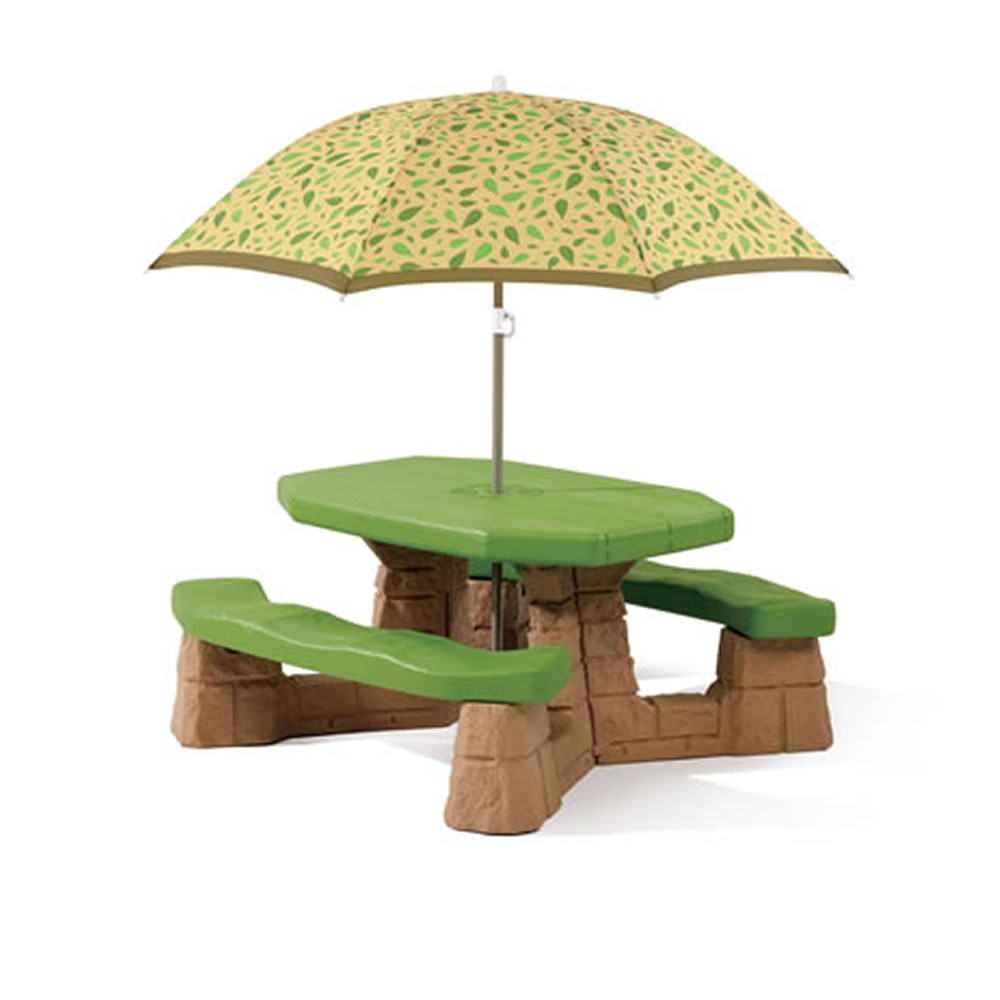 step2 naturally playful picnic table with umbrella playset