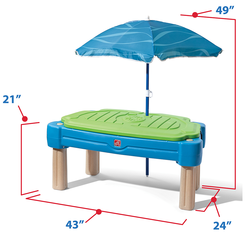 sand & water table with umbrella